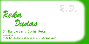 reka dudas business card