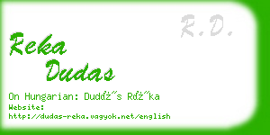 reka dudas business card